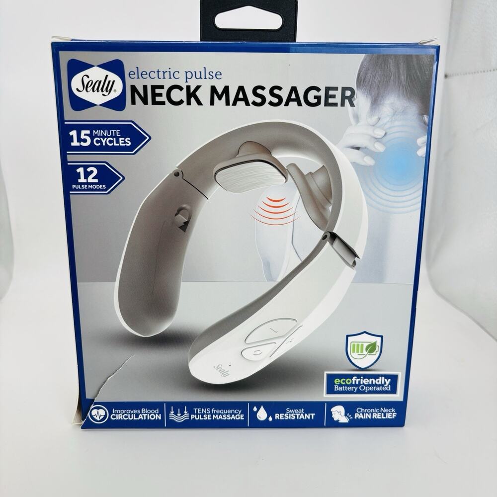 Sealy Electric Pulse Neck Massager Tens Low Frequency Pulse Massage 12 Modes